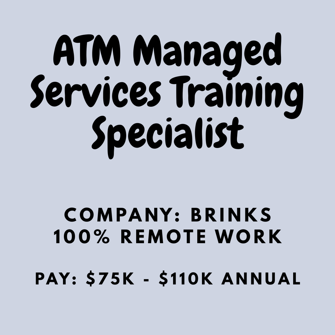 ATM Managed Services Training Specialist